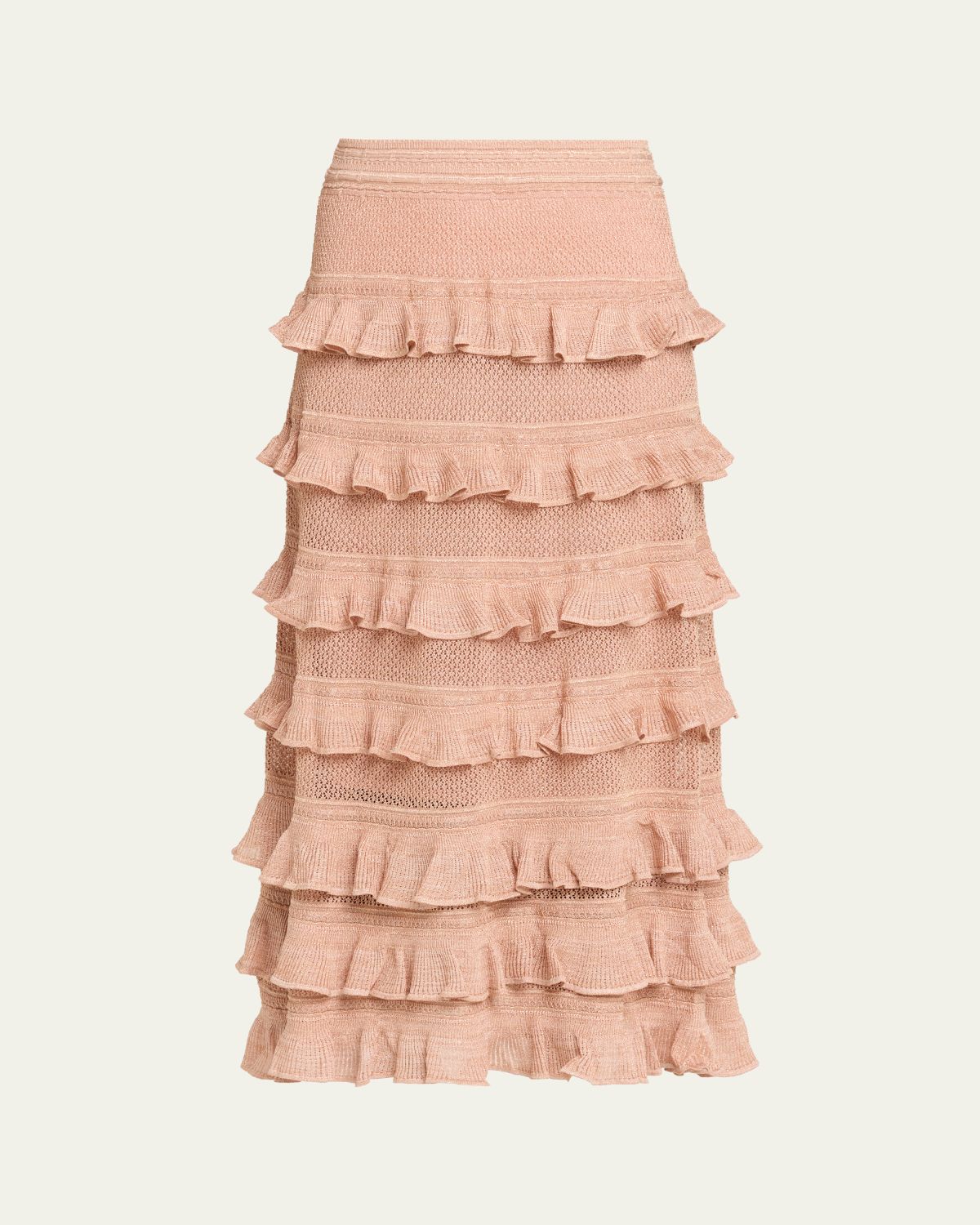 Zimmermann Rebellion Lace Frill Midi Skirt