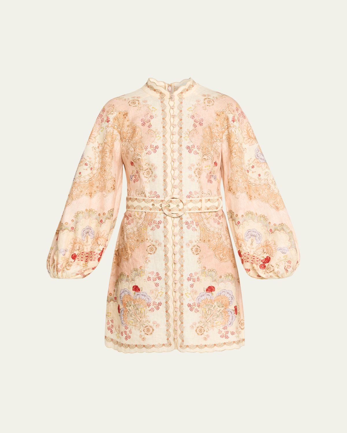 Zimmermann Daylight Long-Sleeve Mini Dress