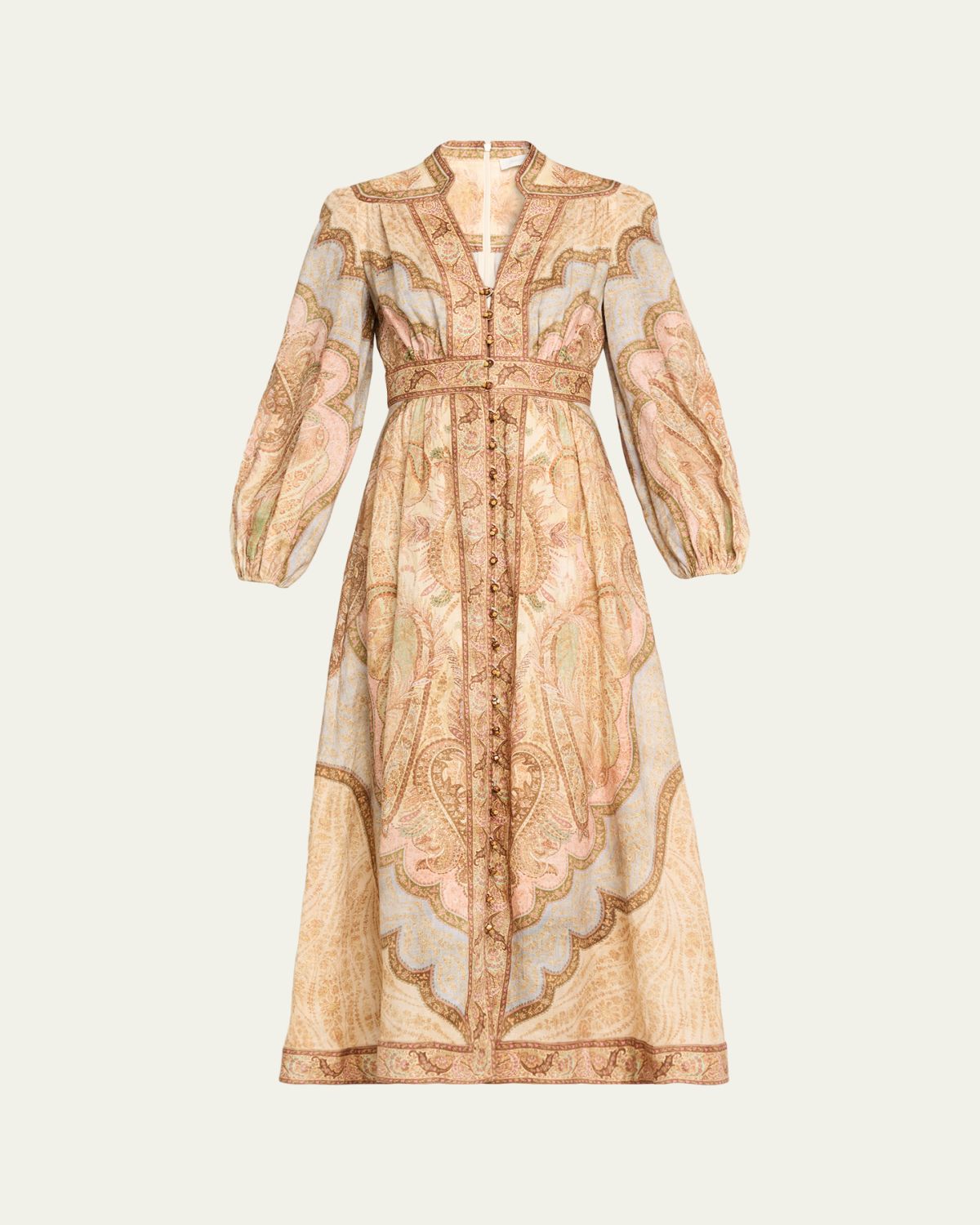 Zimmermann Wanderlust Plunge Midi Dress