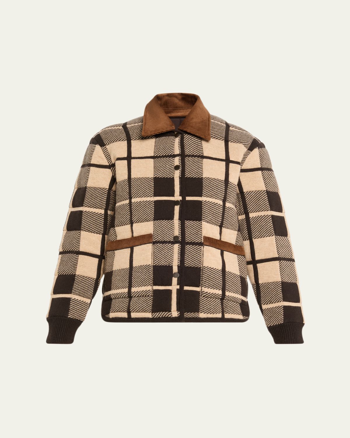 Guest in Residence Quilted Plaid Liner Jacket