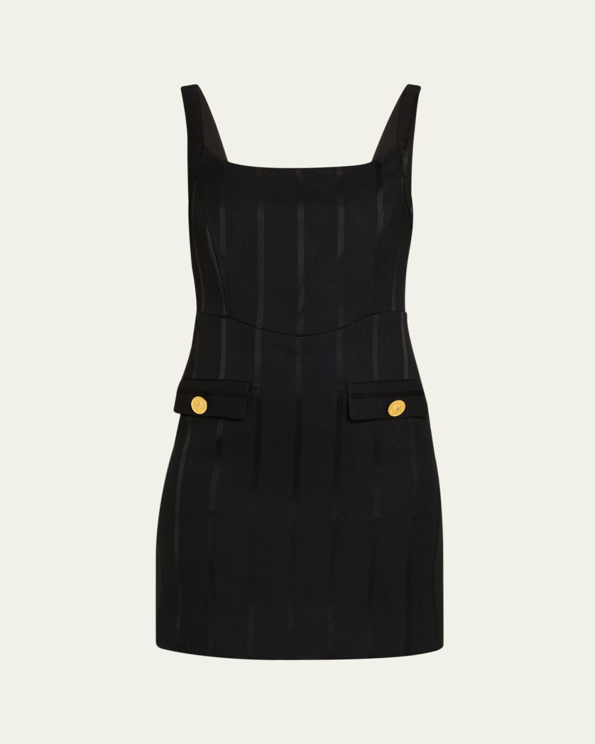 L 'Agence Helen Striped Satin Corset Mini Dress