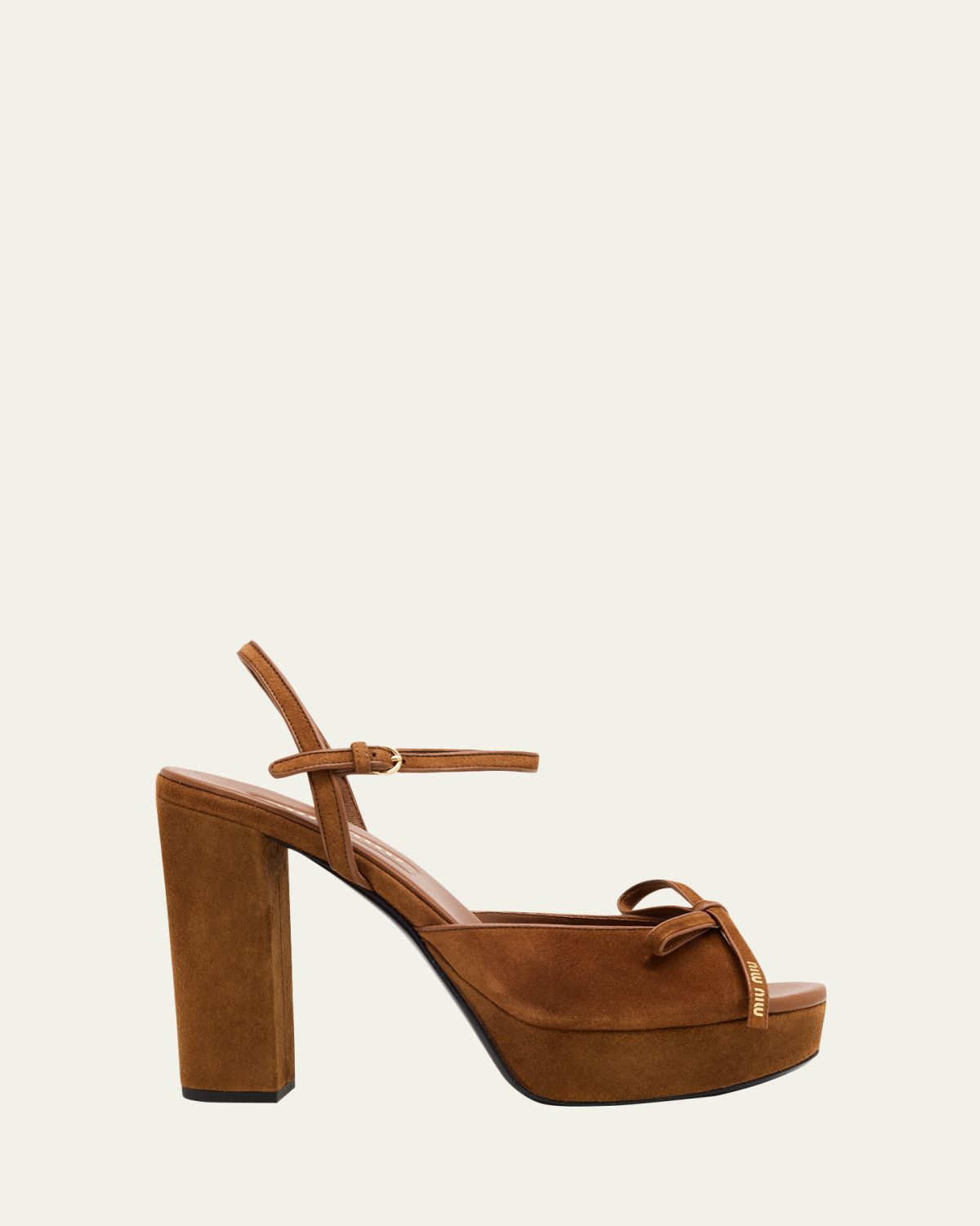 Miu Miu 110mm Calzature Suede Platform Sandals