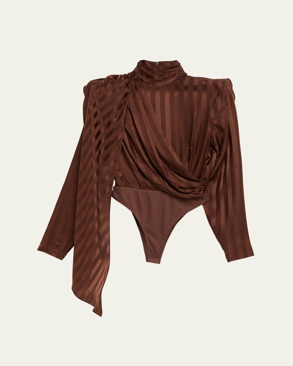Ronny Kobo Poppins Draped Turtleneck Bodysuit