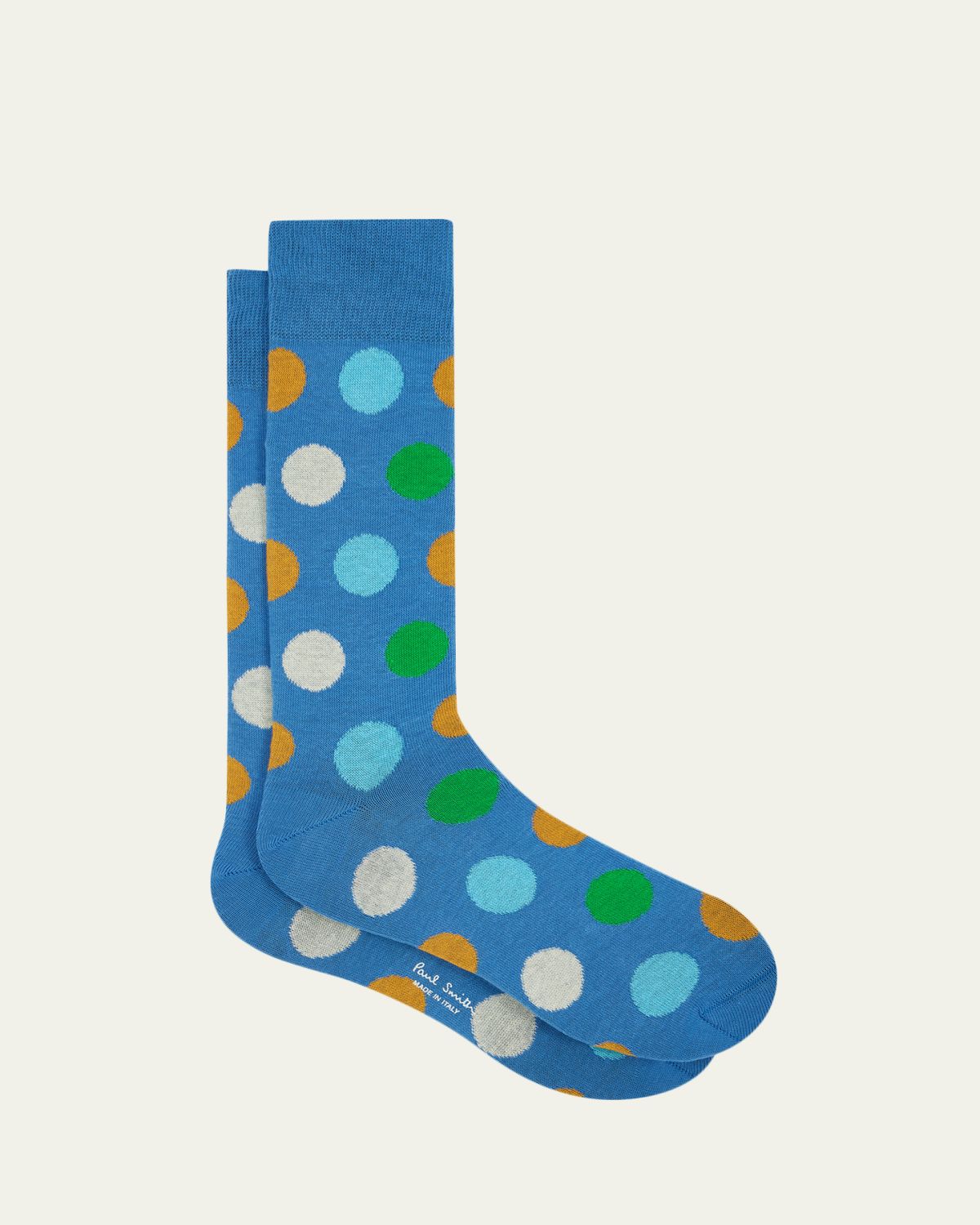 Paul Smith Men 's Mike Large Polka Dot Cotton Crew Socks