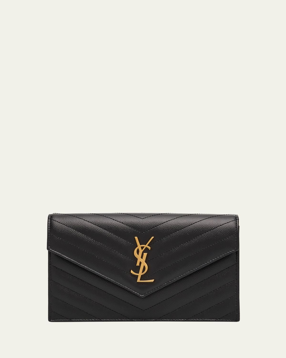 Saint Laurent Envelope Small YSL Wallet on Chain in Grain Leather | Thumbnail 6 Saint Laurent Envelope Small YSL Wallet on Chain in Grain Leather | Thumbnail 6
