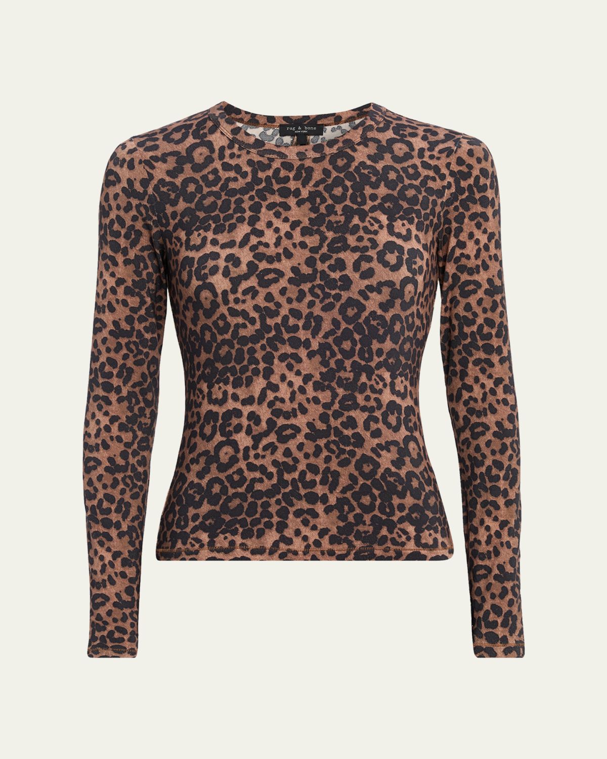 Rag & Bone Luca Long-Sleeve Leopard Tee