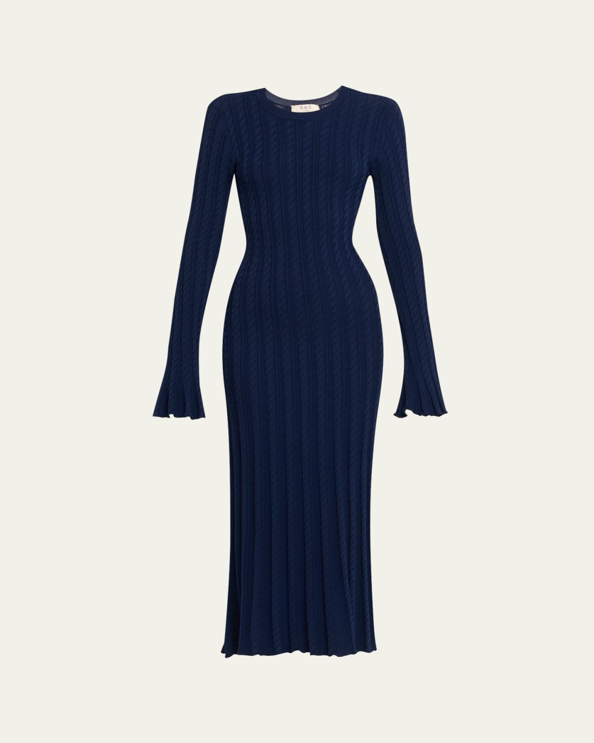Sea Rhea Cable-Knit Midi Dress