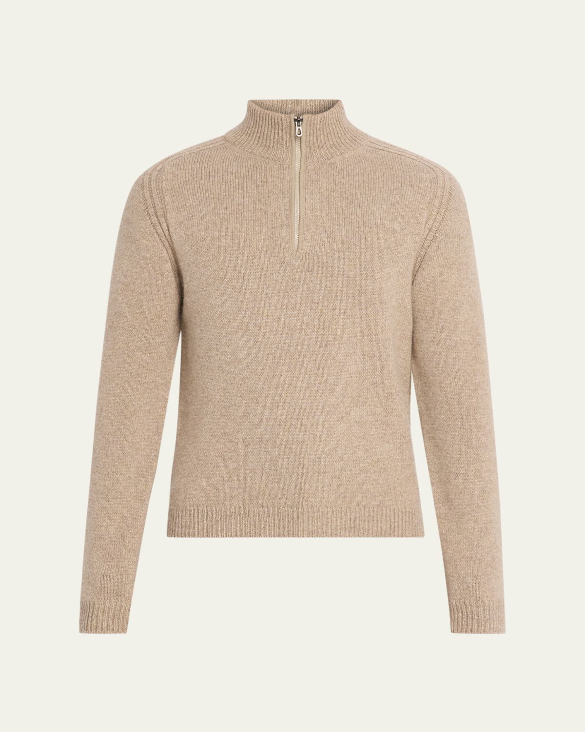 Sease Men 's Cashmere Mouline Half-Zip Sweater