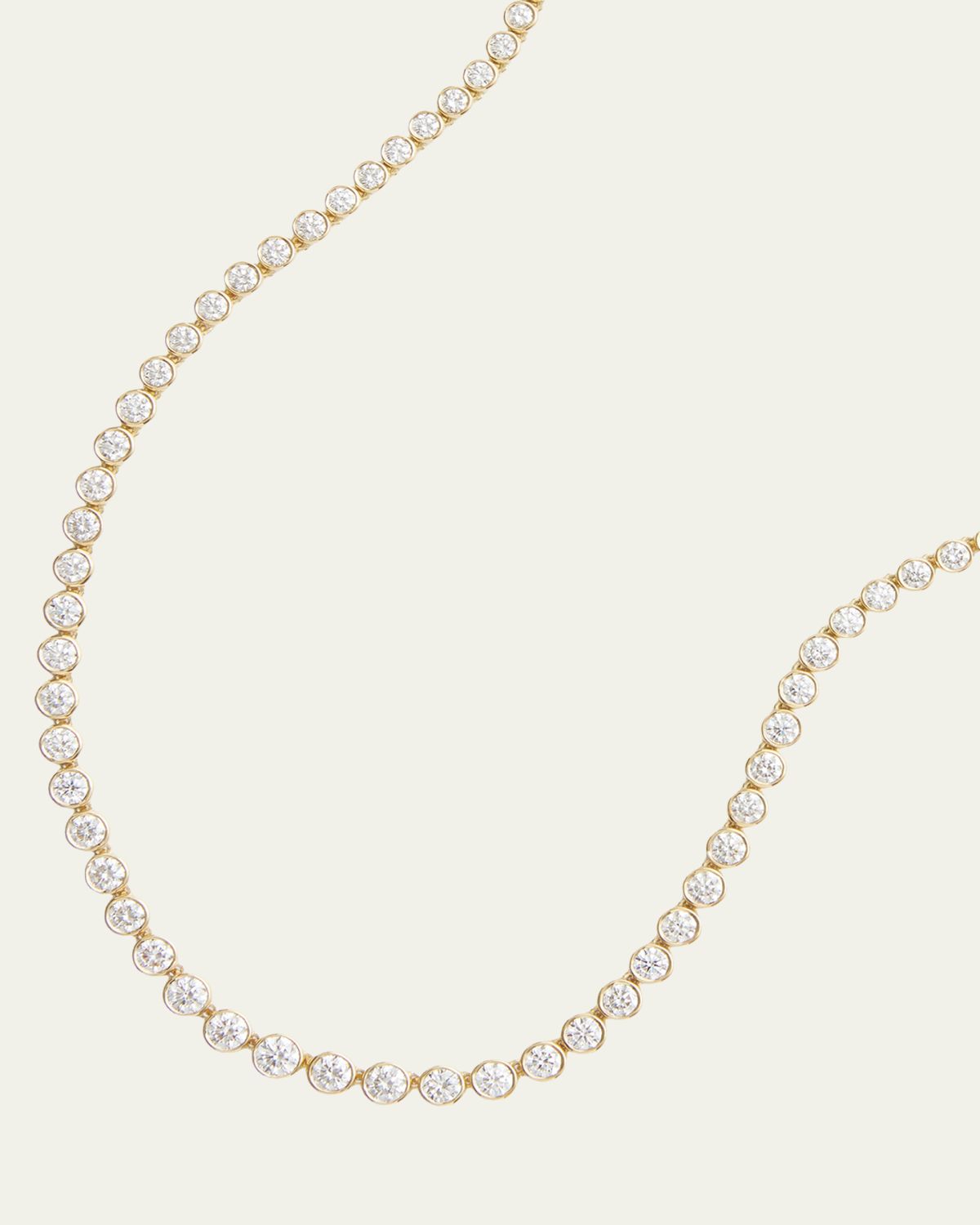 Jamie Wolf 18K Yellow Graduated Bezel Set Diamond Necklace