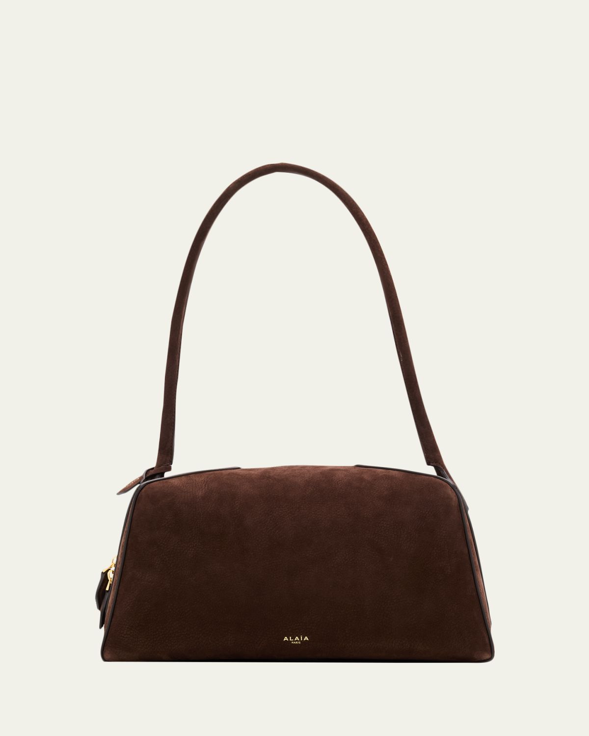 ALAIA Le Bouledogue Bowling Shoulder Bag in Nubuck Leather | Thumbnail 6