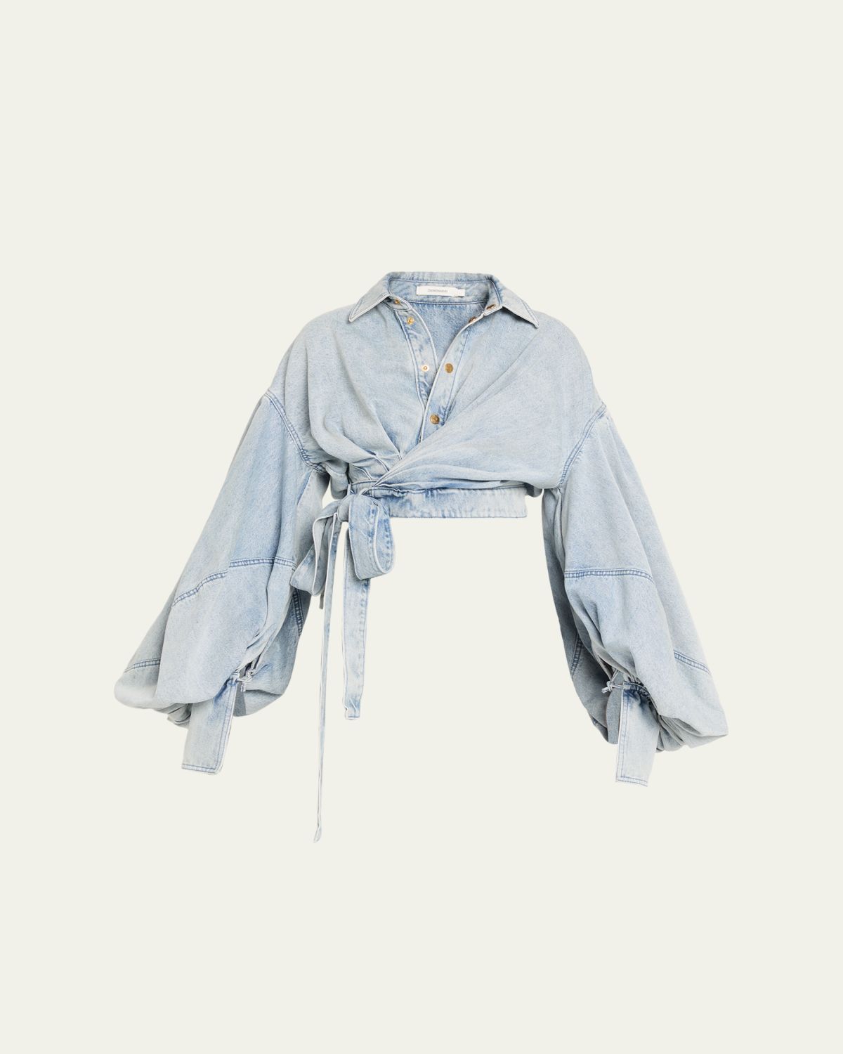 Zimmermann Denim Wrap Top