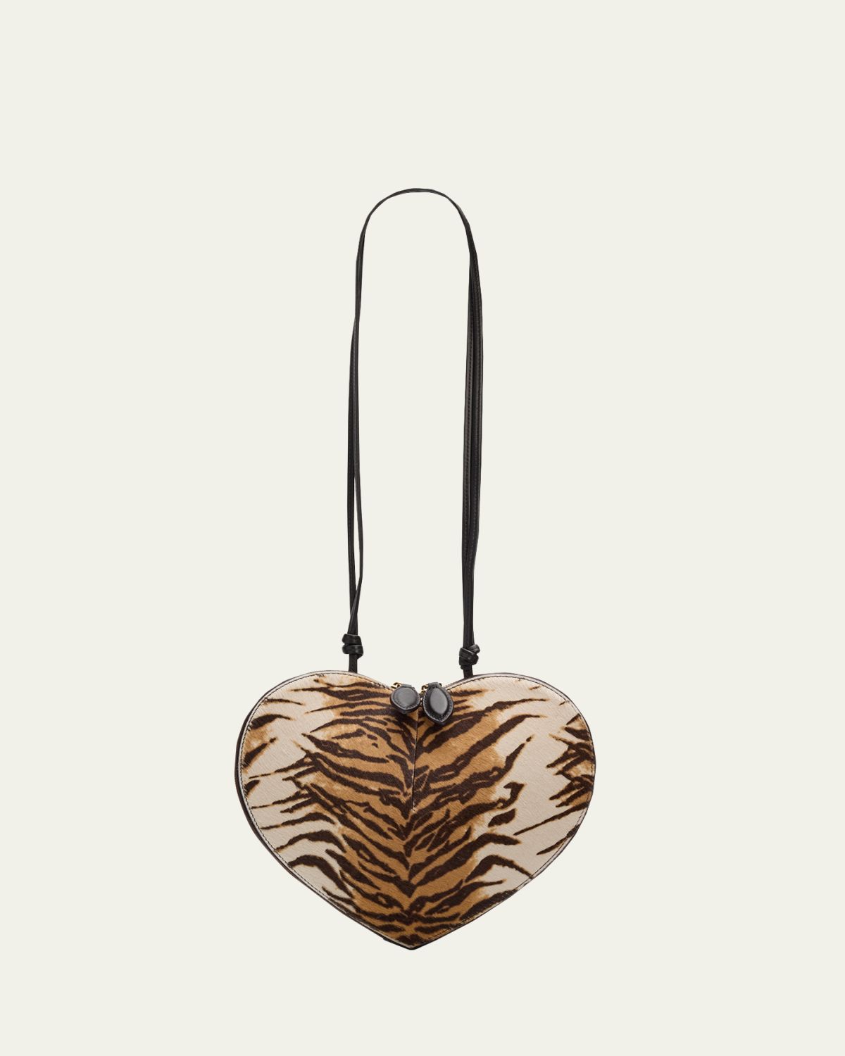 ALAIA Le Coeur Tiger-Print Calf Hair Crossbody Bag