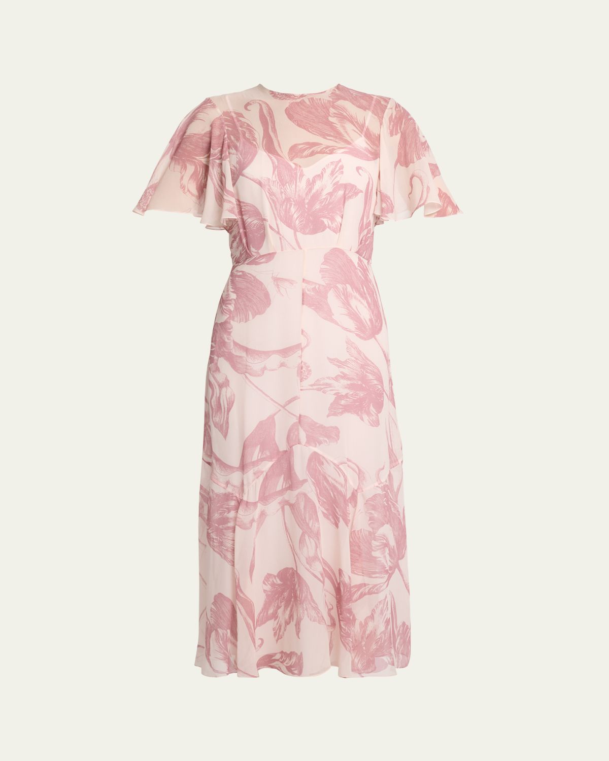 Erdem Floral-Print Silk Voile Midi Dress