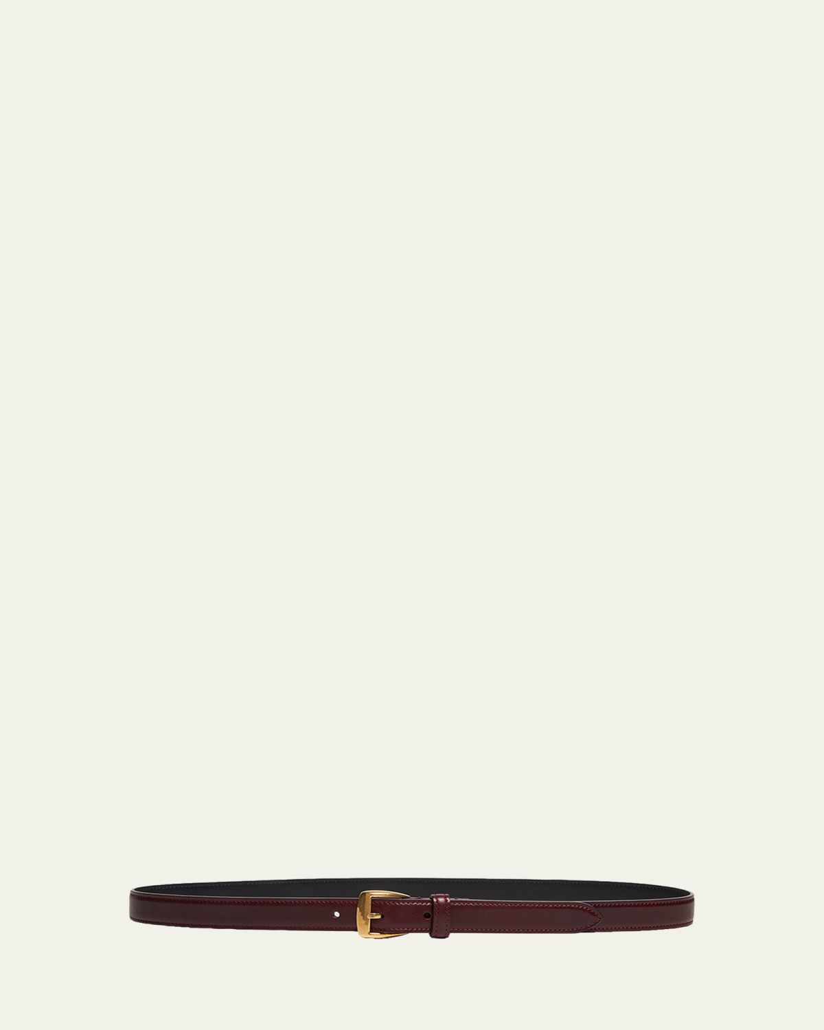 Saint Laurent Grained Leather Trapezoid Belt