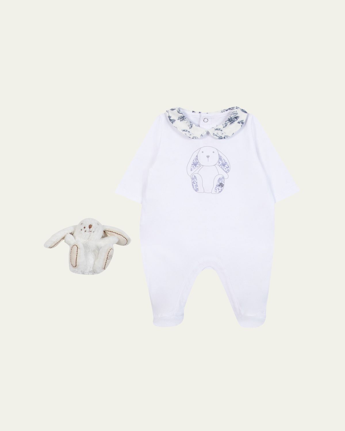 Tartine et Chocolat Kid's Babygrow & Soft Toy Gift Set, Size 1M-9M
