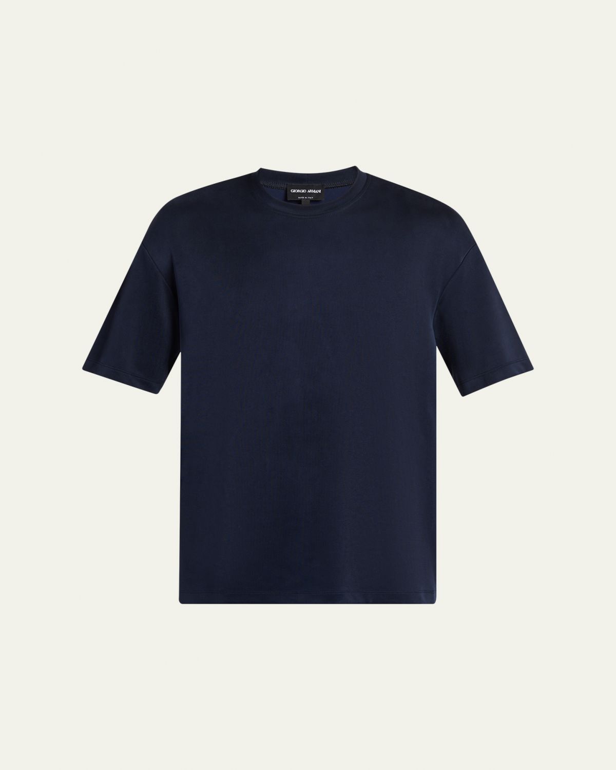 Giorgio Armani Men 's Nylon and Cupro Crewneck T-Shirt