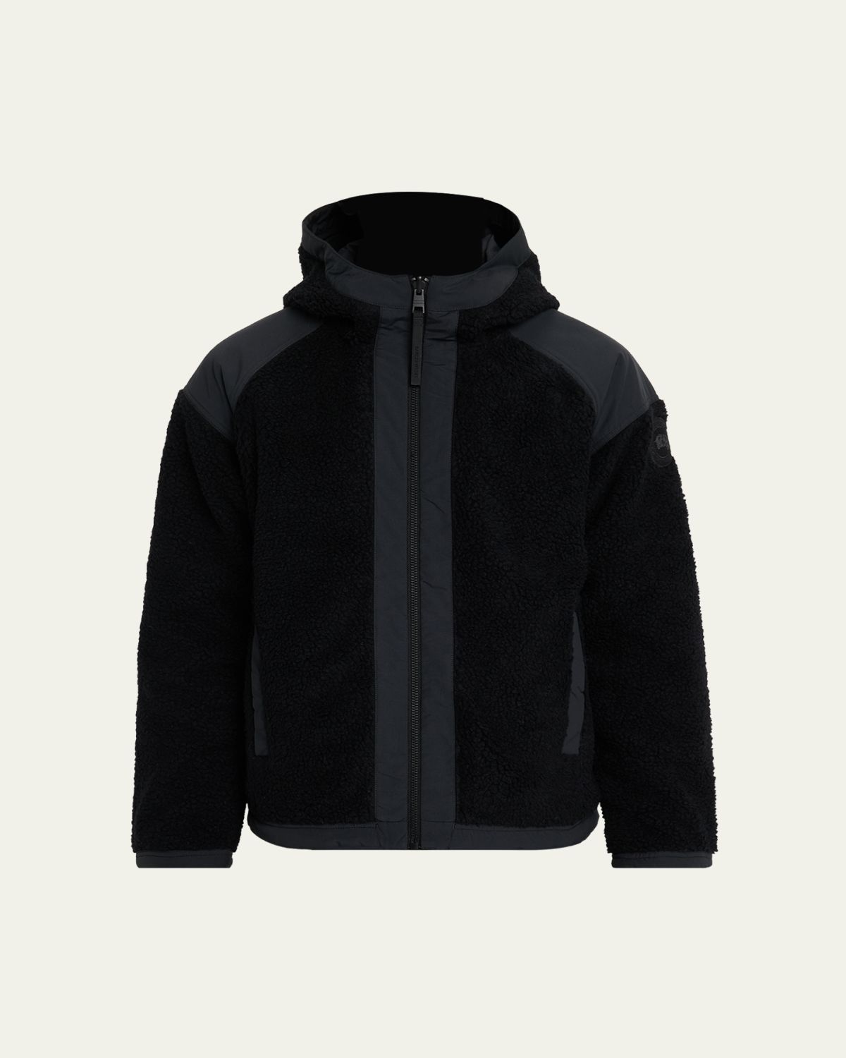 Canada Goose Men 's Alberni Reversible Fleece Hooded Bomber Jacket