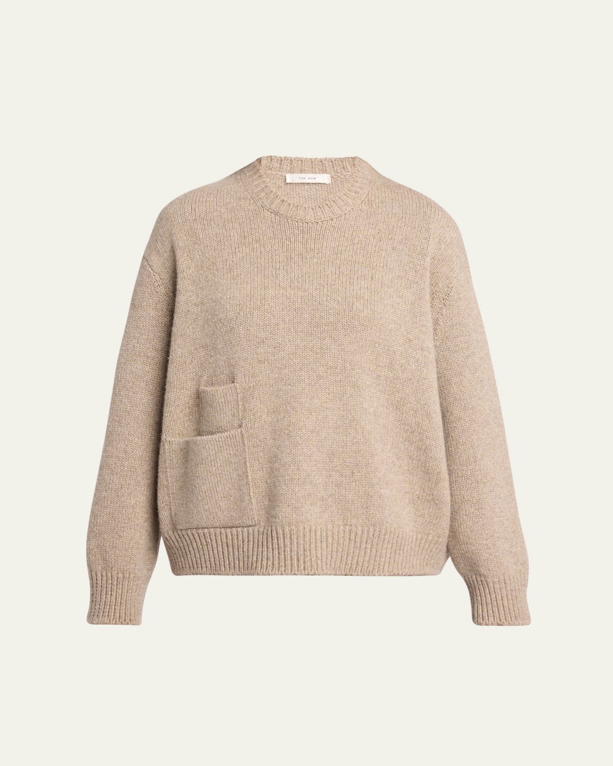 THE ROW Mirtle Dual-Pocket Cashmere Crewneck Sweater