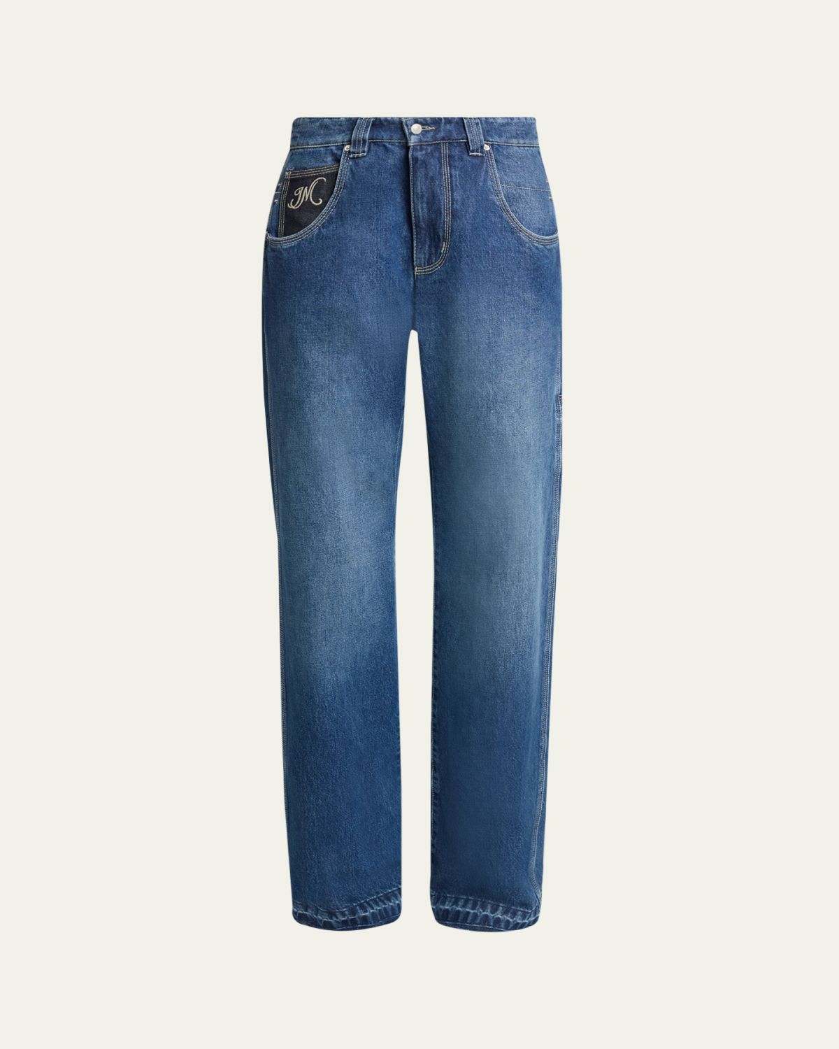 Isabel Marant Jeyda Straight-Leg Released-Hem Jeans