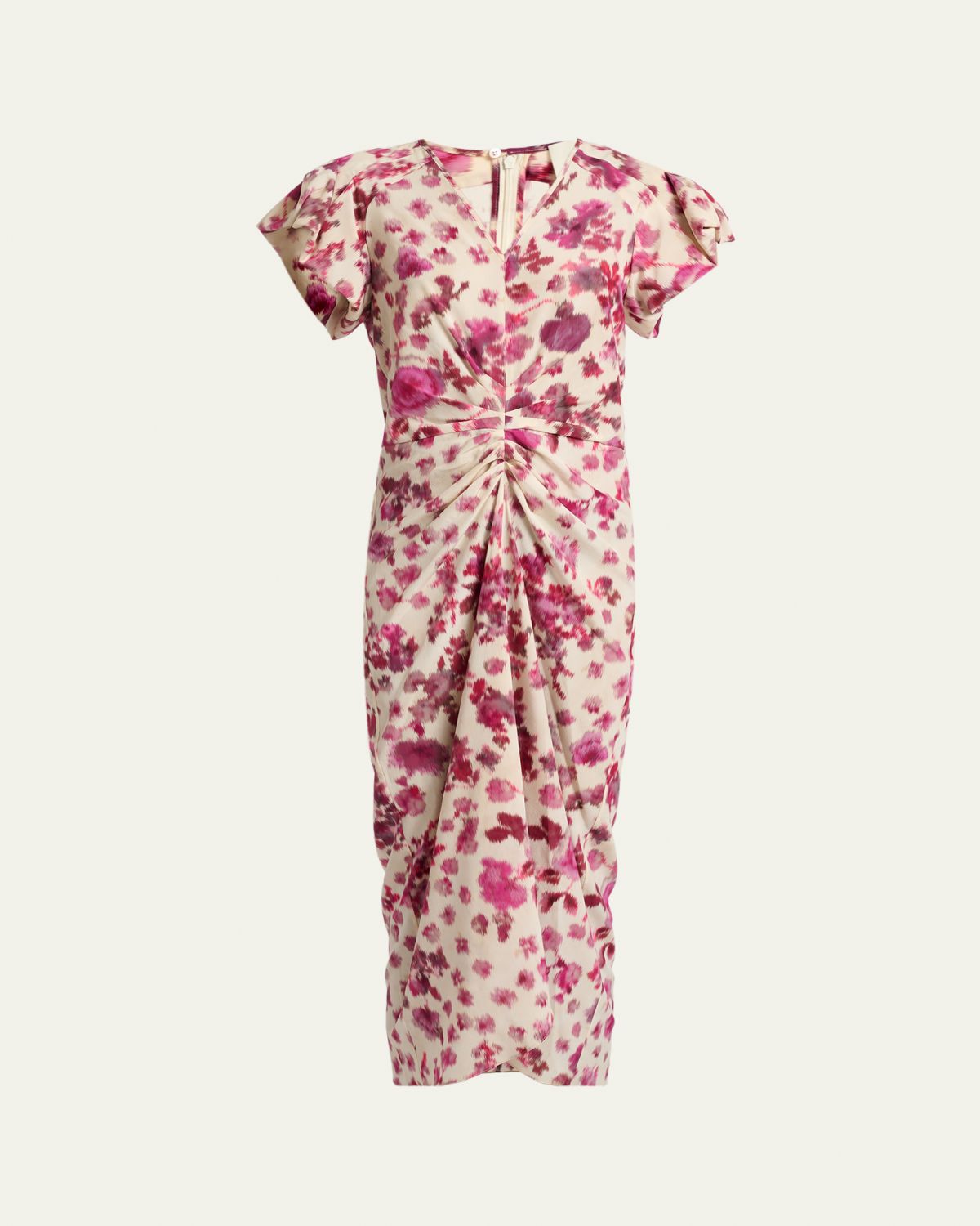 Isabel Marant Terenae Printed Stretch Silk Midi Dress