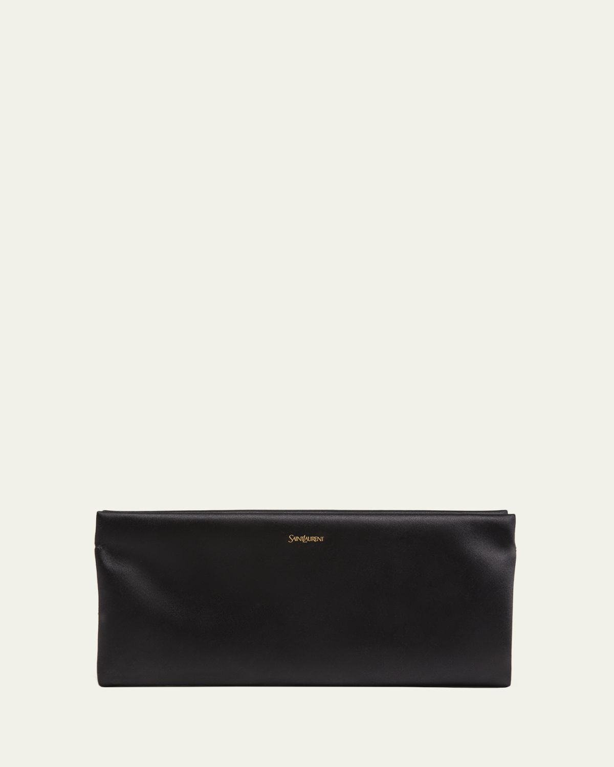 Saint Laurent Soft YSL Clutch Bag in Satin