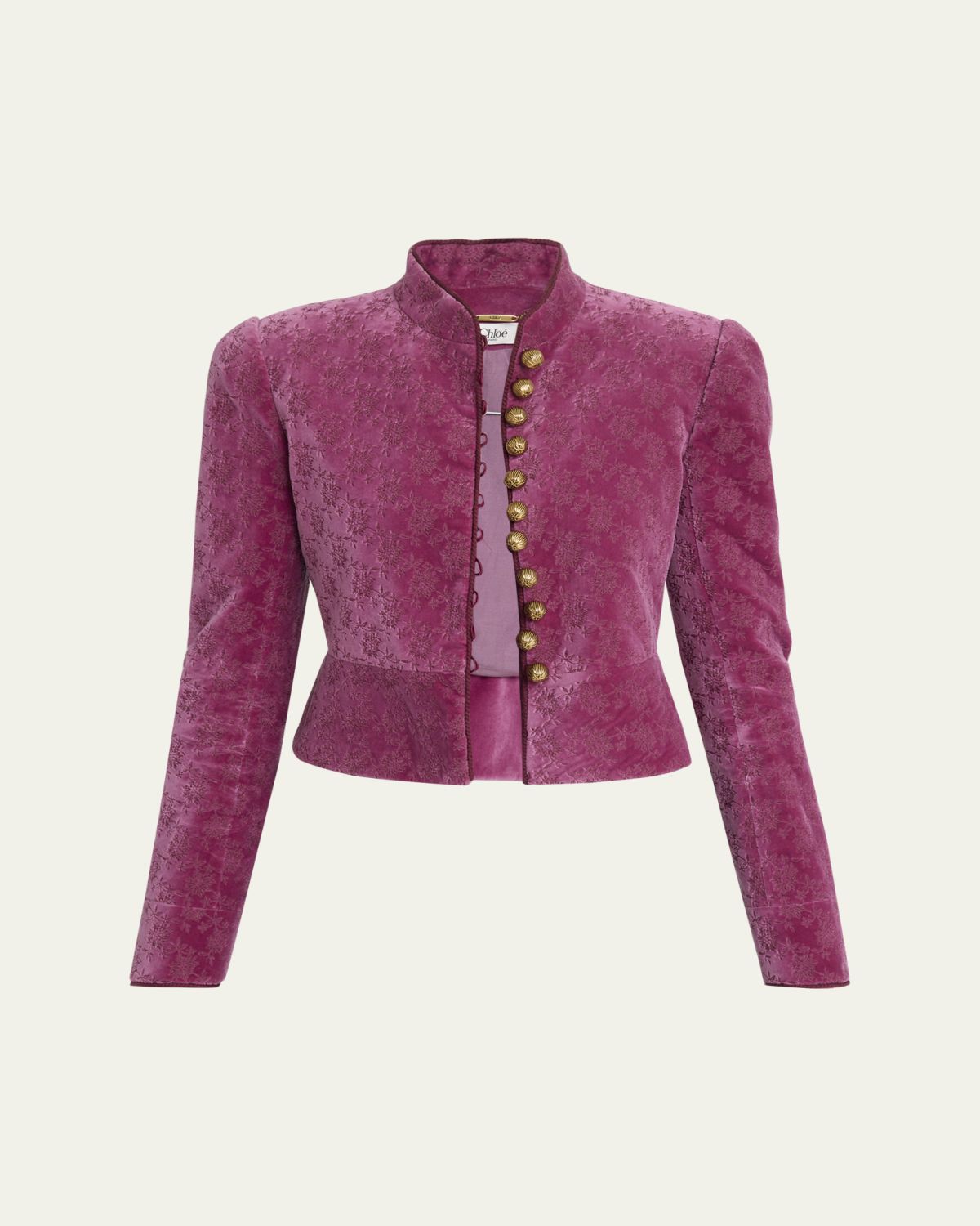 Chloe Floral Velvet Top Coat