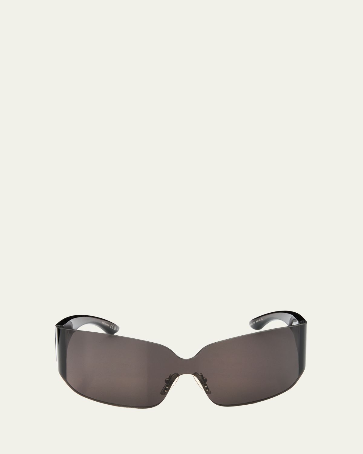 Balenciaga Men's Bb0421s-001 Mono Nylon Square Sunglasses