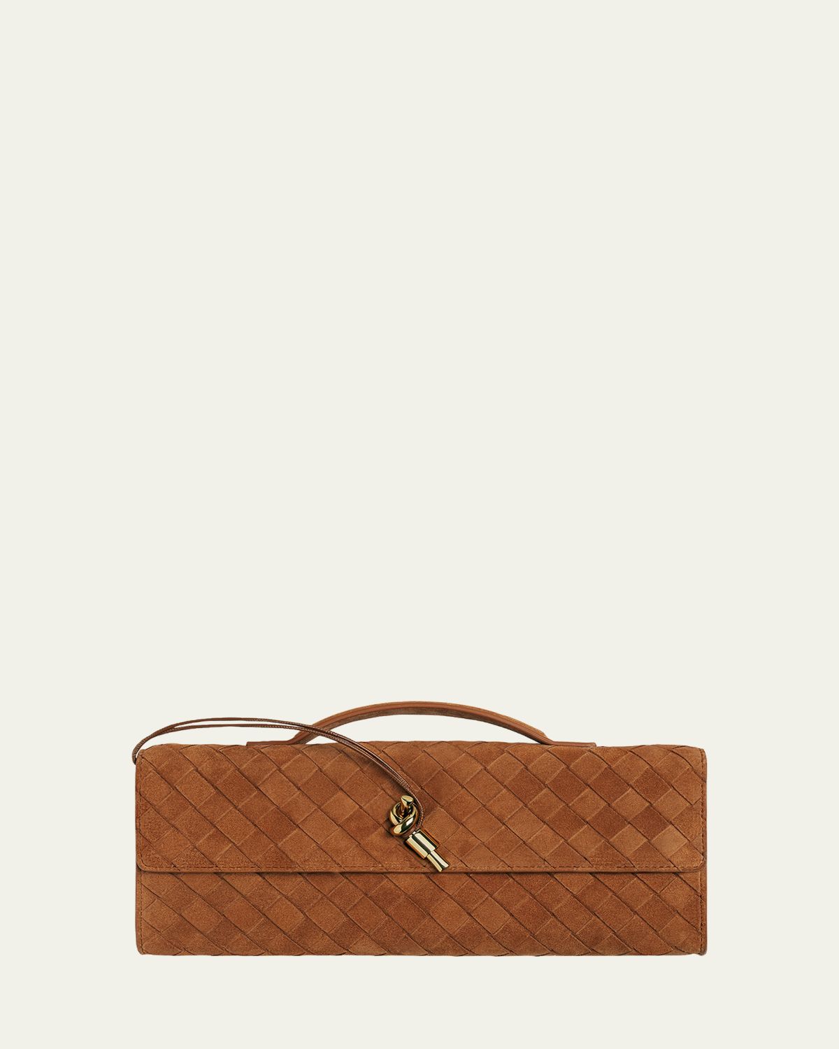 Bottega Veneta Andiamo Leather Clutch Bag