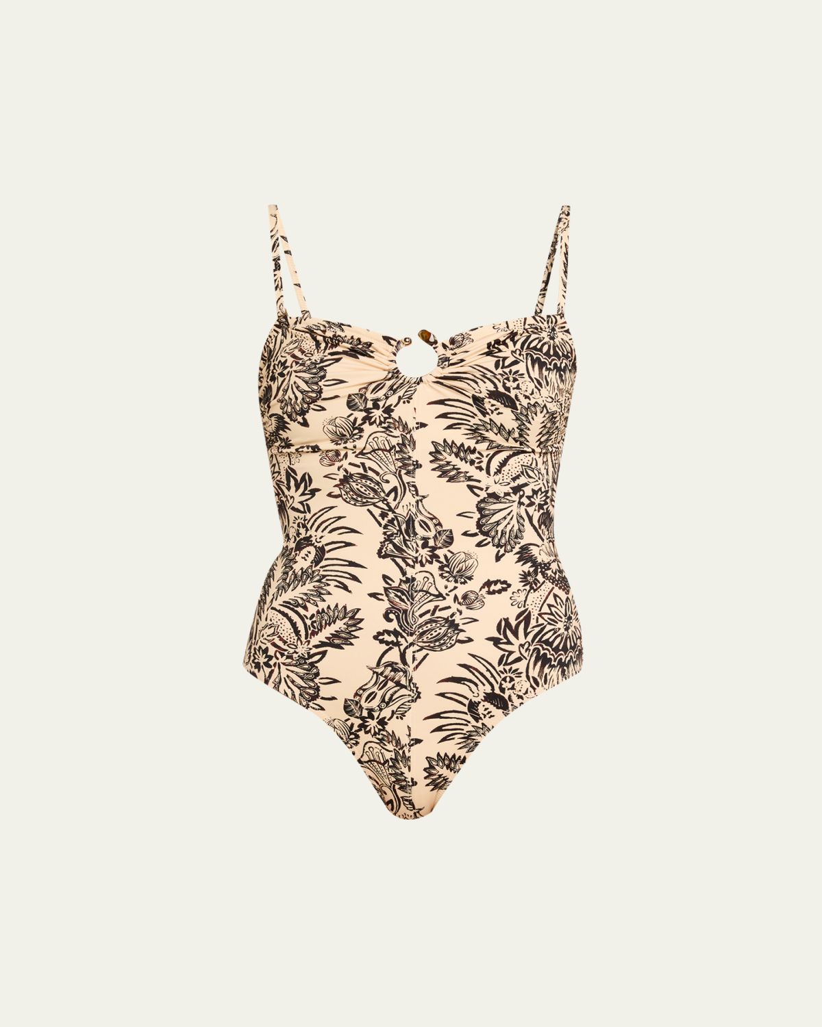 Ulla Johnson Hydra Staples Bandeau One-Piece Swimsuit