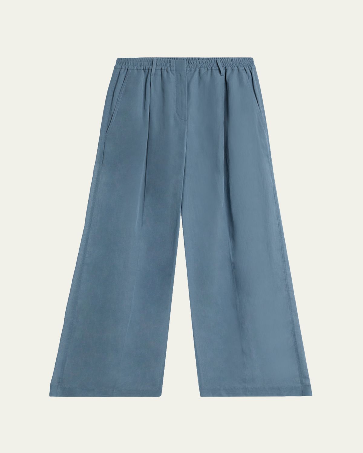 Brunello Cucinelli Monili-Trim Cotton Organza Wide-Leg Track Pants