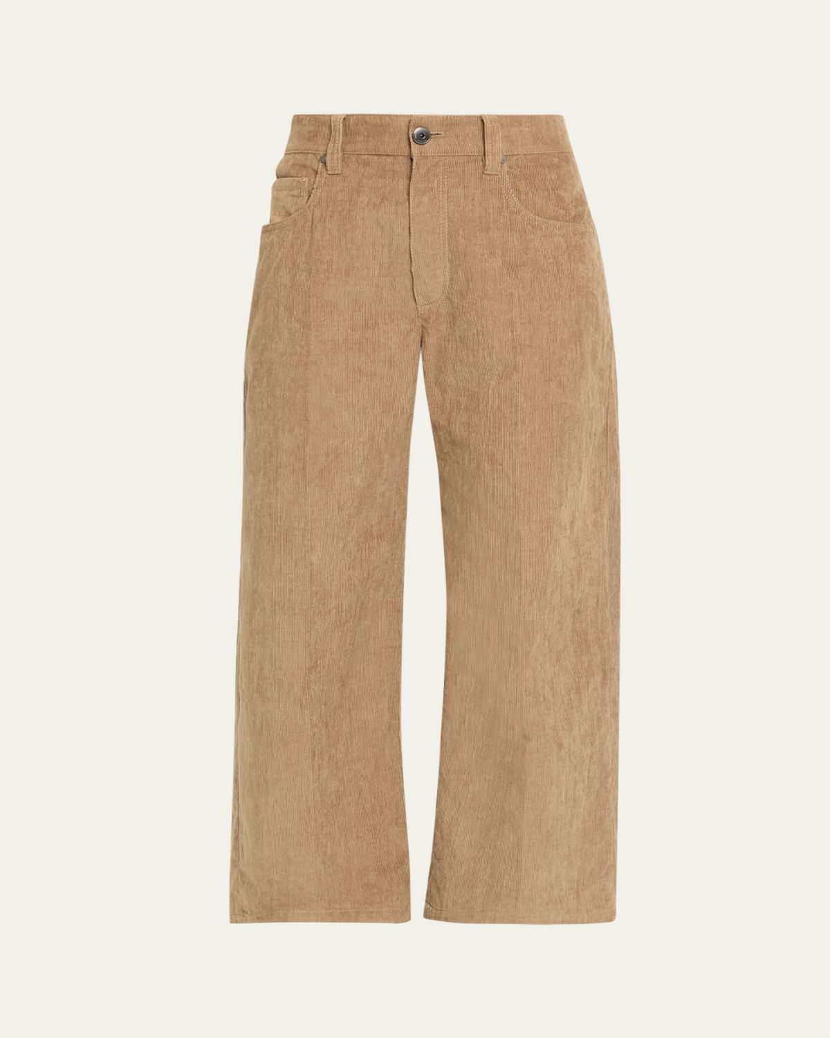 Brunello Cucinelli Corduroy Wide-Leg Crop Pants