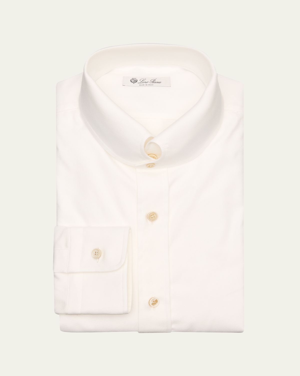 Loro Piana Men's Elia Cotton Flannel Dress Shirt