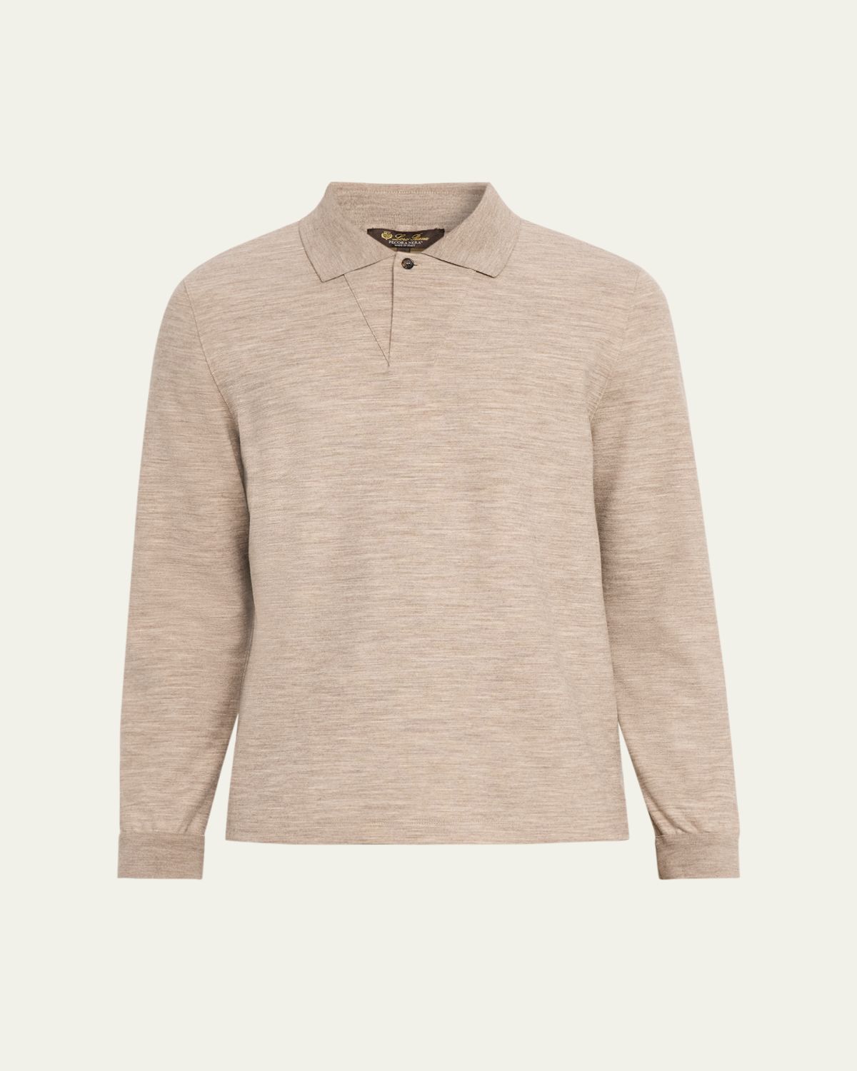 Loro Piana Men's Taieri Pecora Nera ong-Sleeve Polo Shirt