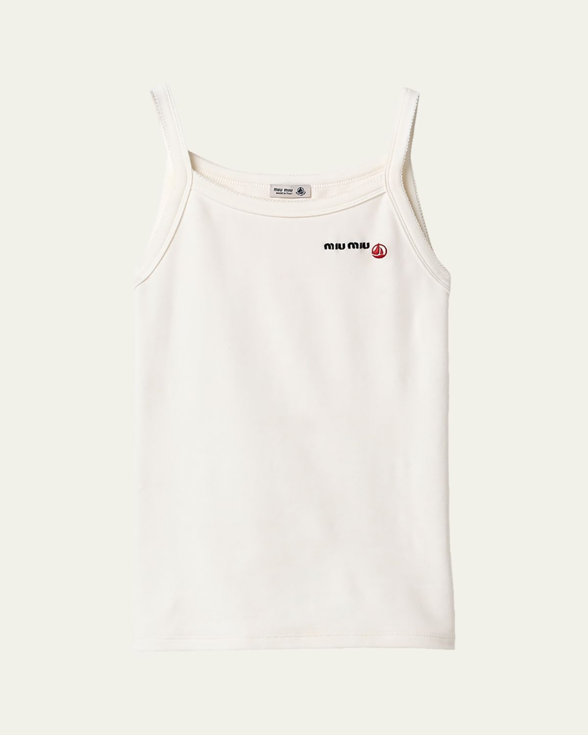 Miu Miu x Petit Bateau tretch Jersey Top