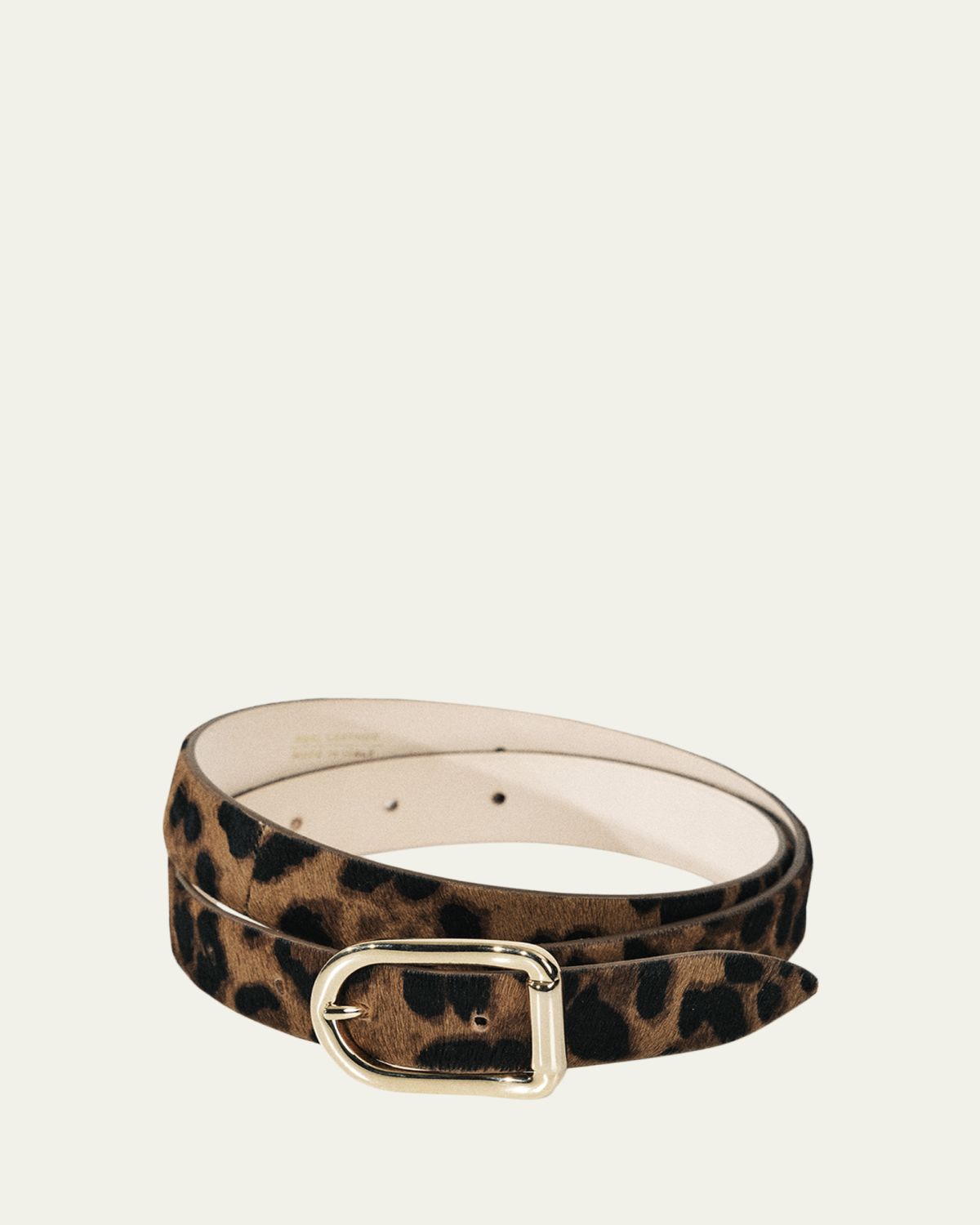 Déhanche Mija Animal-Print Calf Hair Belt