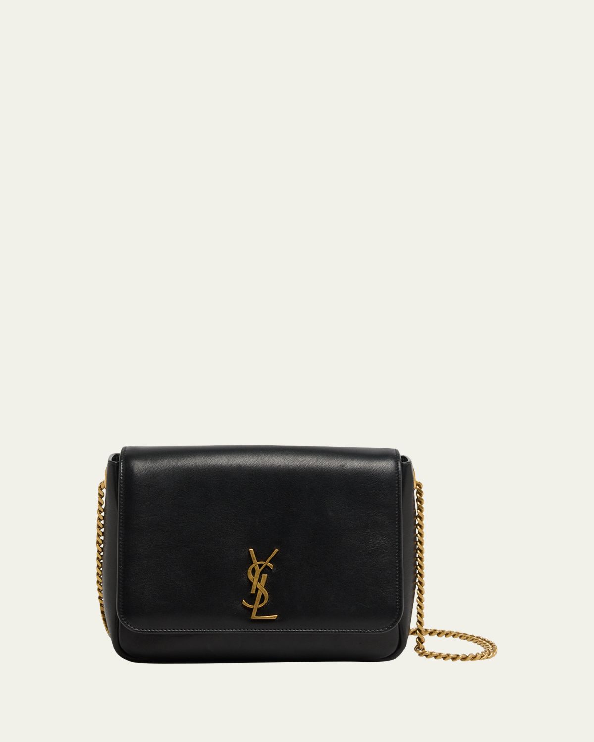 Saint Laurent Kate YSL Flap Shoulder Bag in Leather