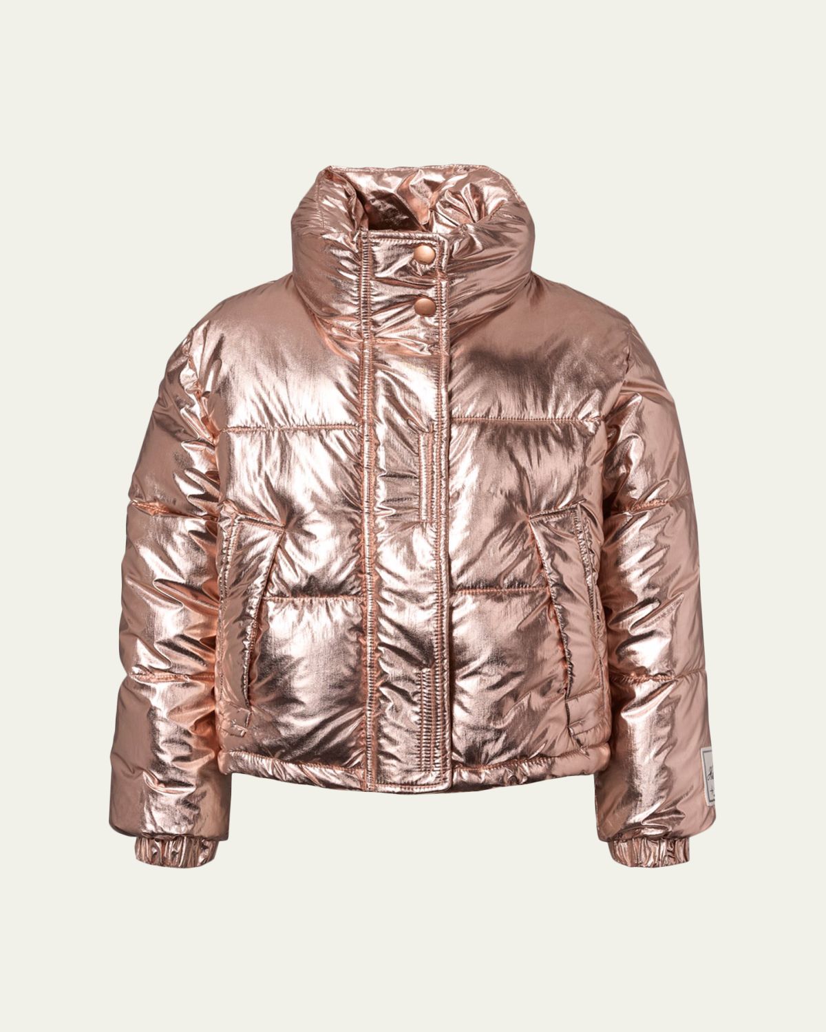 Molo Kid's Hansine Metallic Quilted Jacket, Size