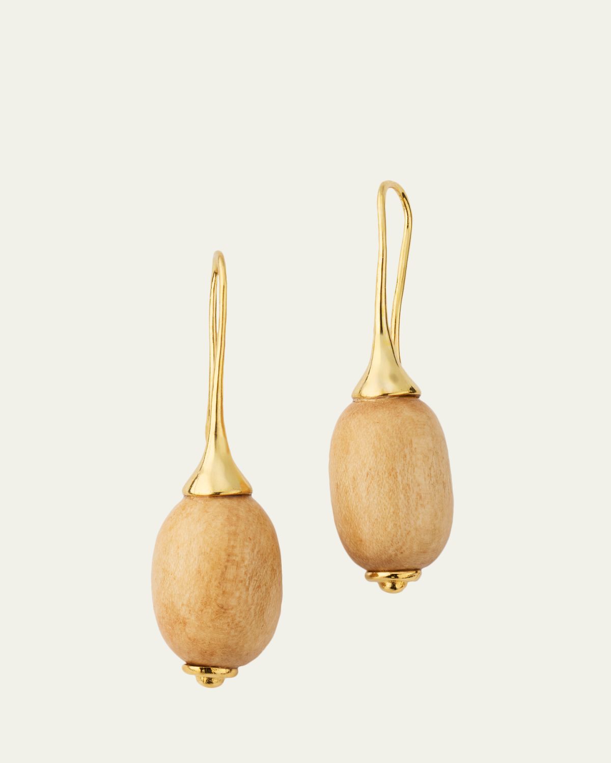Ben-Amun Small Wooden Drop Earrings