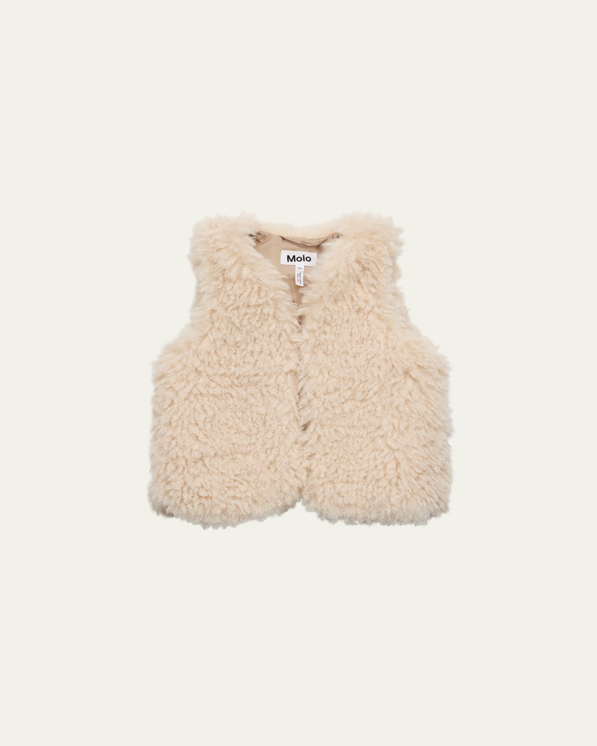 Molo Kid's Hatcha Faux Fur Vest, Size 5-7
