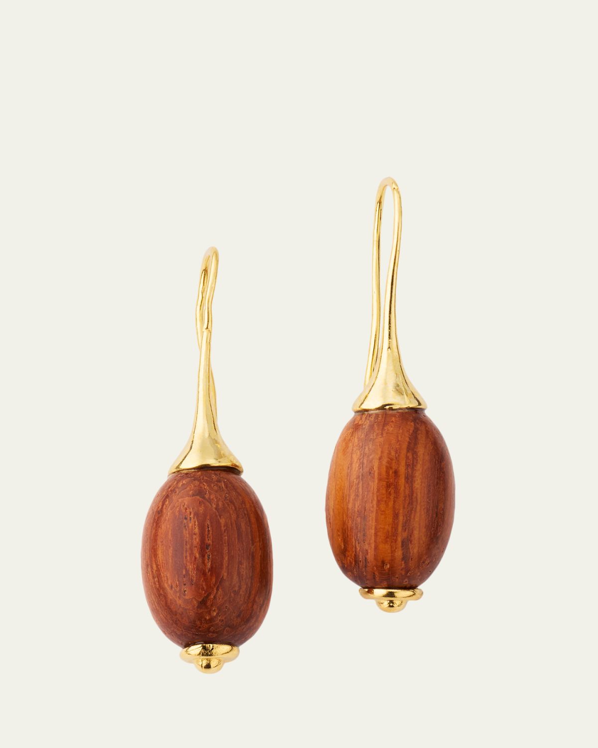 Ben-Amun Wooden Drop Earrings
