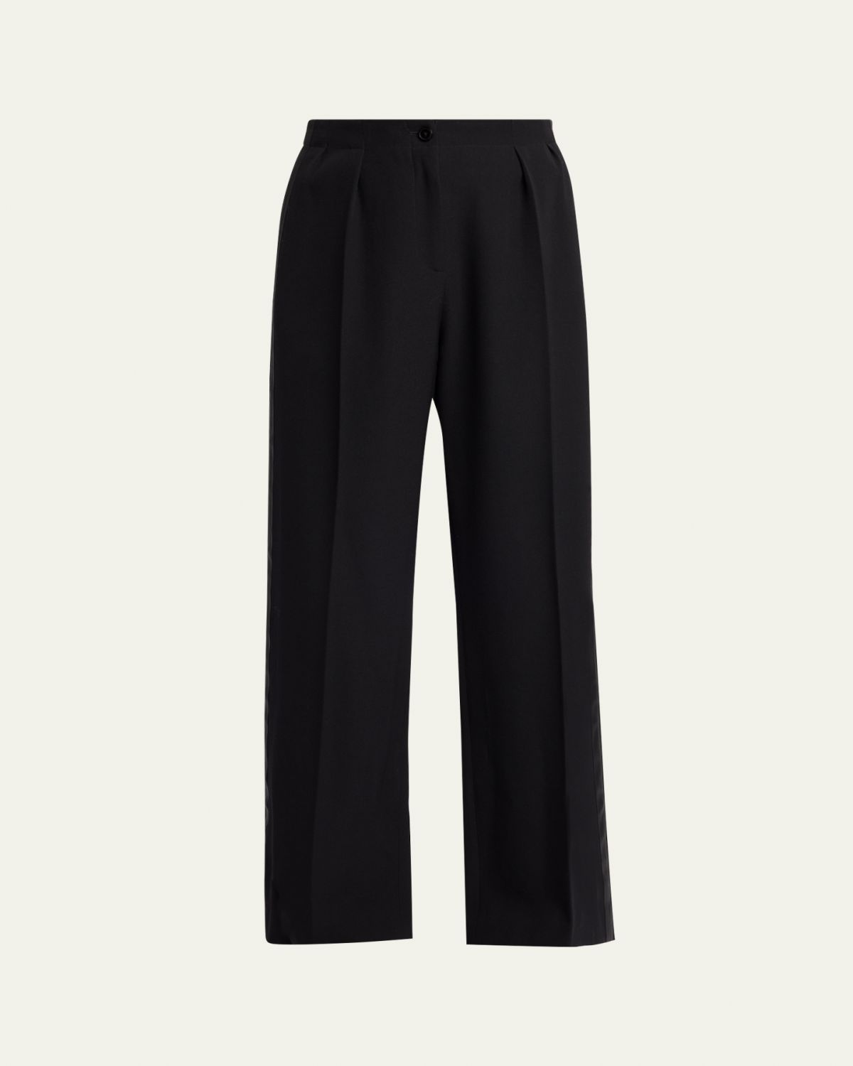 THE ROW Felicita Double Pleated Wide-Leg Tuxedo Pants