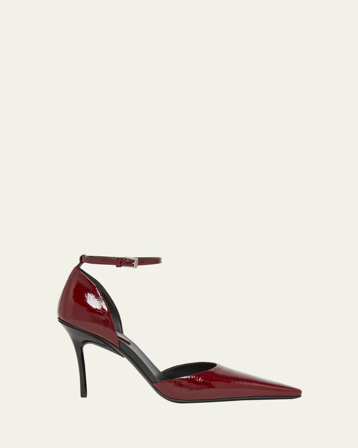 ALAIA 90mm d 'Orsay Shiny Leather Ankle-Strap Pumps