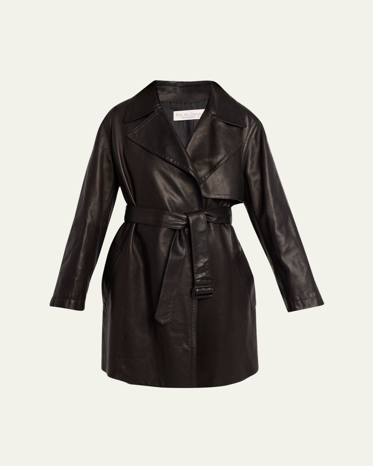THE ROW Siempra Leather Wrap Trench Coat