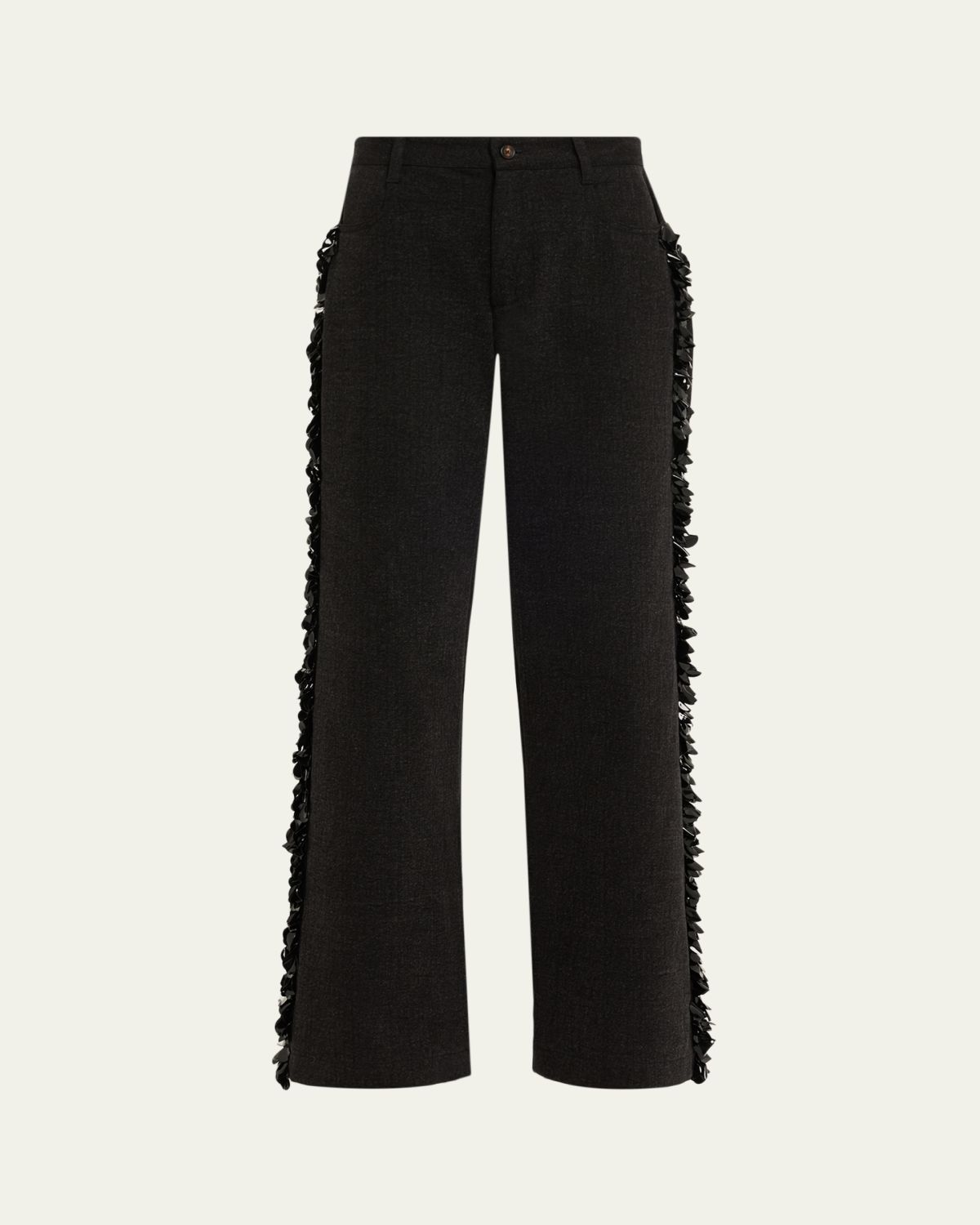 Diotima Burro Sequined Side-Stripe Wide-Leg Jeans