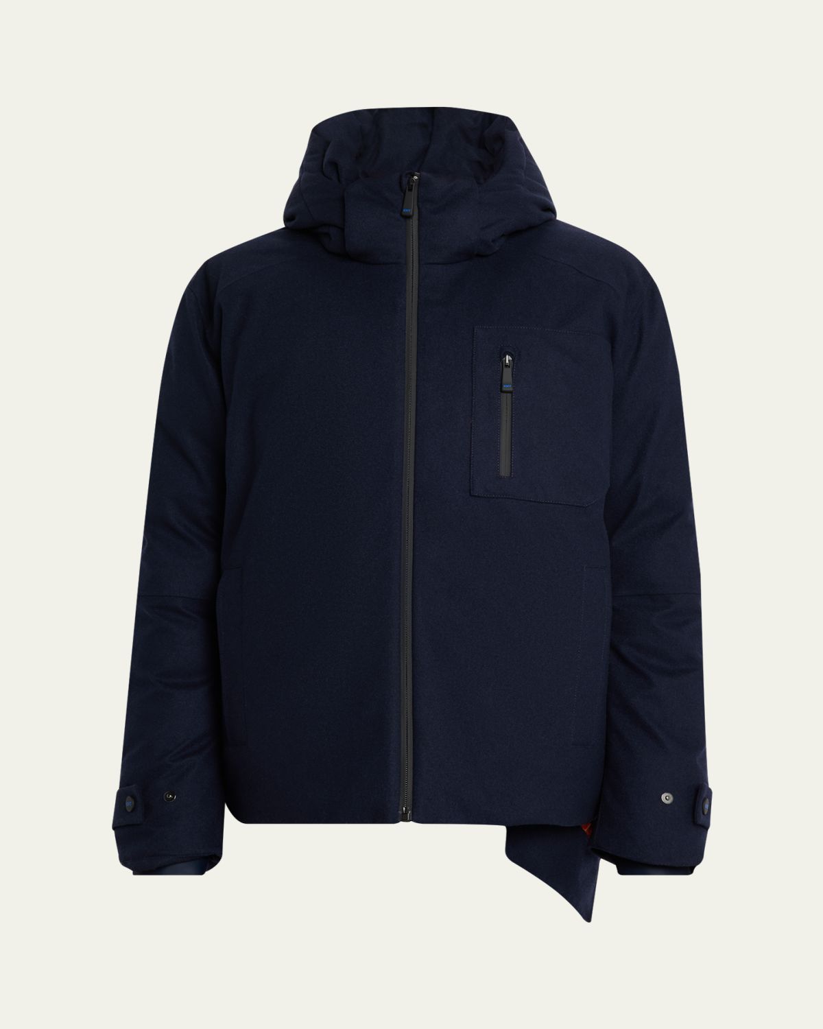 Kiton Men's Cashmere Full-Zip Hooded Jacket