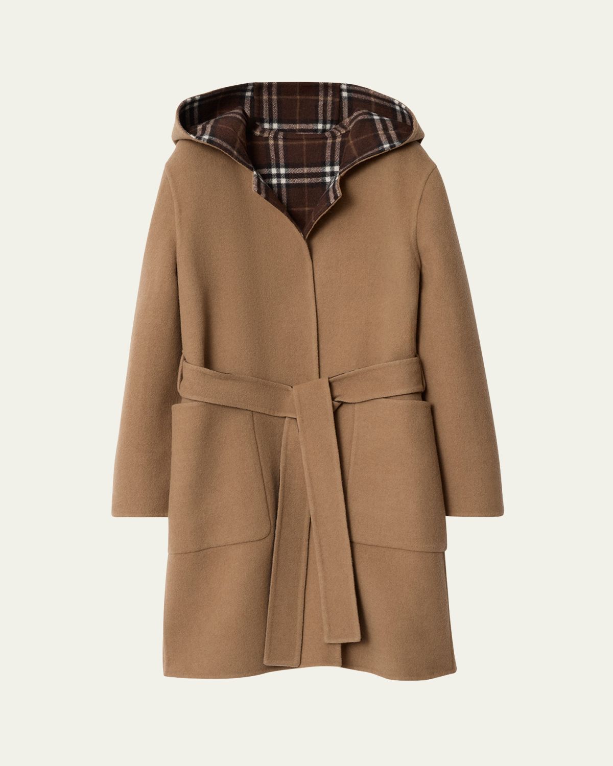 Burberry Hampshire Reversible Hooded Wrap Coat