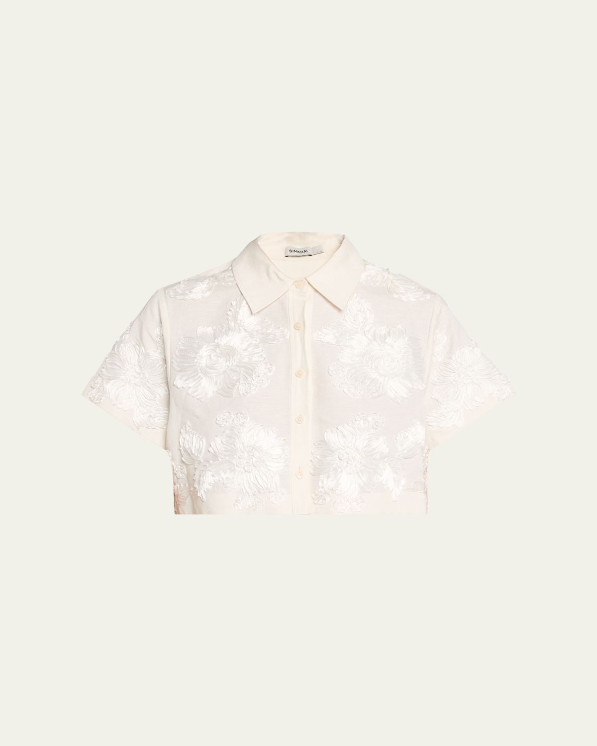 SIMKHAI Callie Floral Camp Shirt