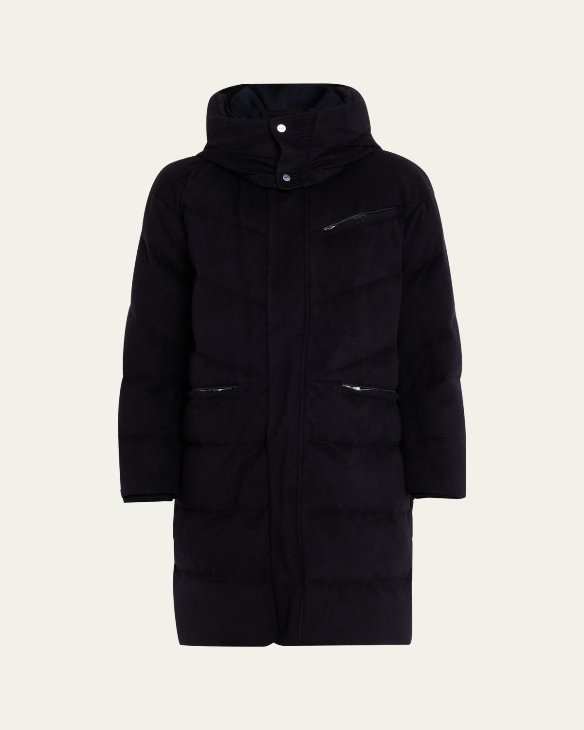 Kiton Men's Cashmere & Wool Down Parka Jacket