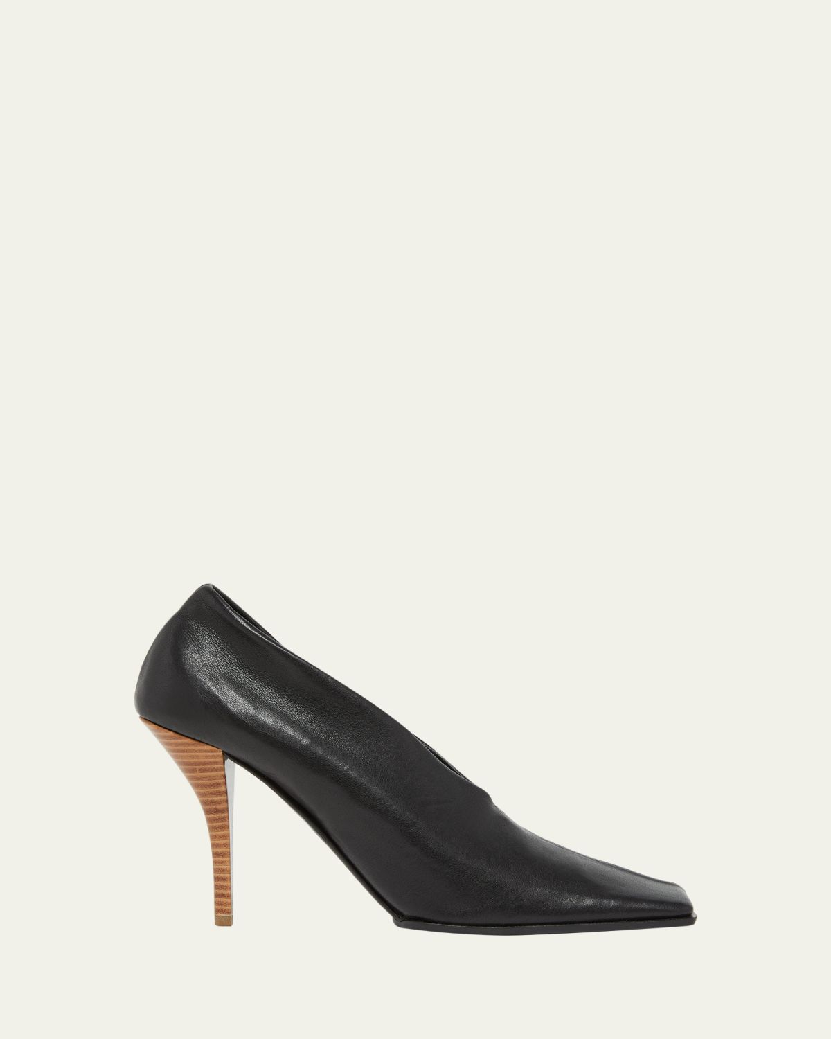 ALAIA 90mm Square-Toe Leather Pumps