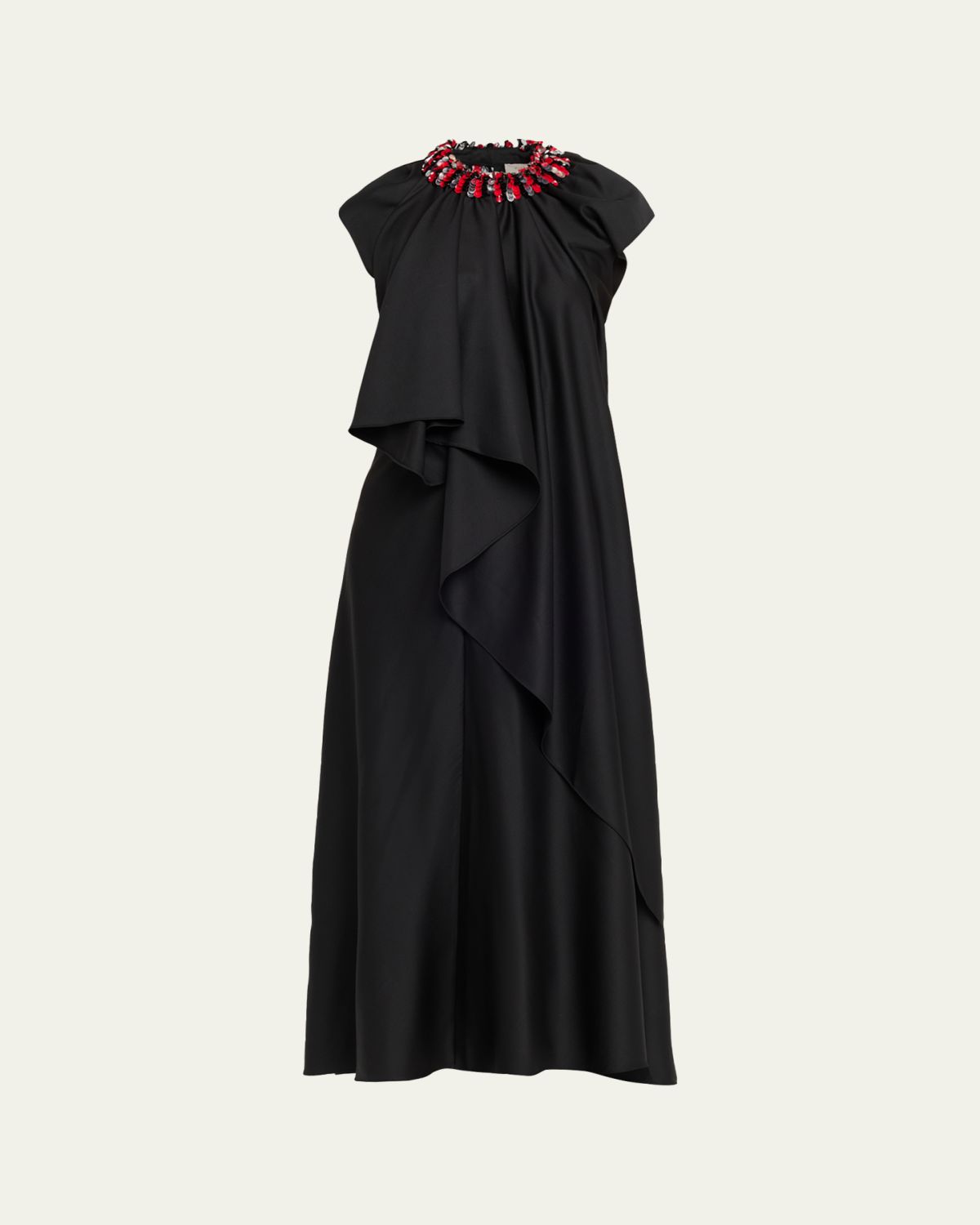 Diotima Parade Embellished Asymmetric Backless Maxi Dress